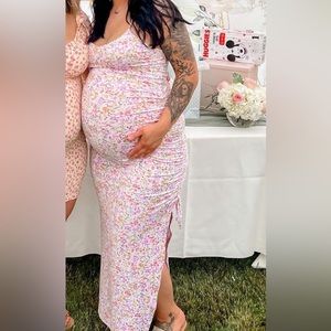 Pinkblush floral maternity dress